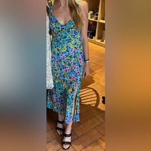 Zara Multicolor Floral Maxi Dress